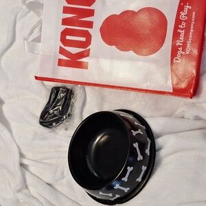 Dog Safety Restraint for Car, Kong Bag, and Bone Dog Dish